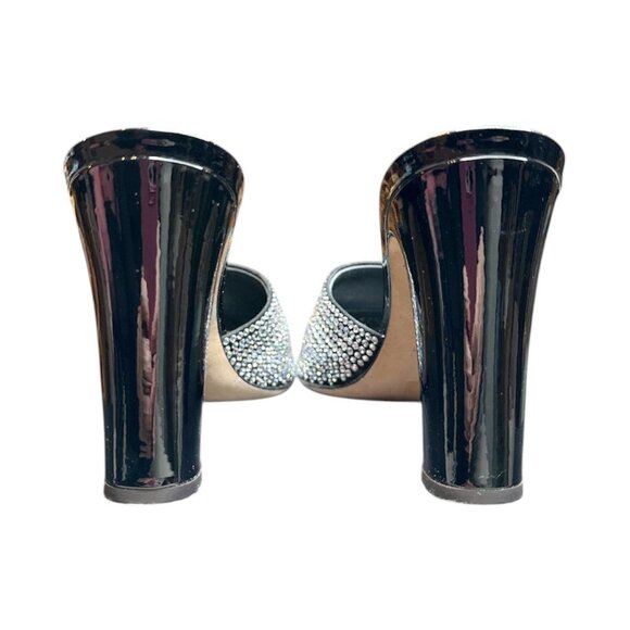 GIUSEPPE ZANOTTI Kimi Swarovski Crystal Patent Black Heels EU 36.5 US 6.5 - Picture 6 of 11